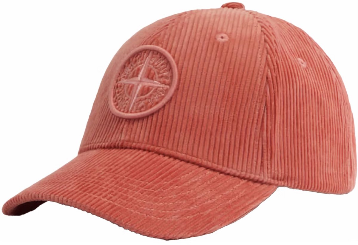 Stone Island Cap Corduroy Oranje.