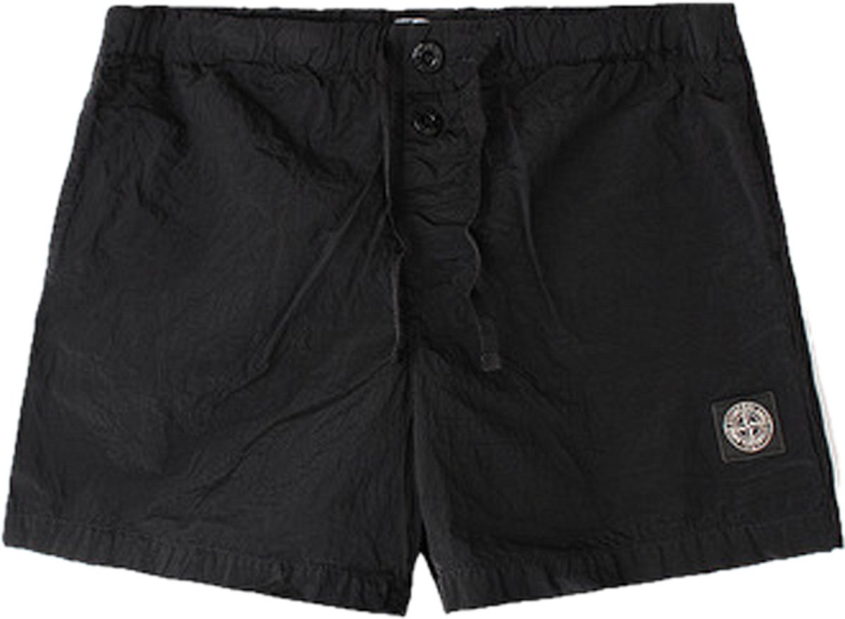Stone Island Compass Logo Swim Shorts Zwart.