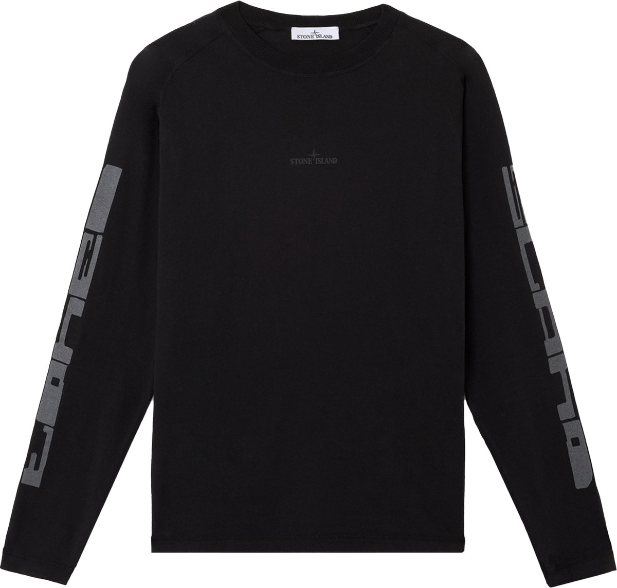 Stone Island Reflective Institutional Three Longsleeve Zwart.