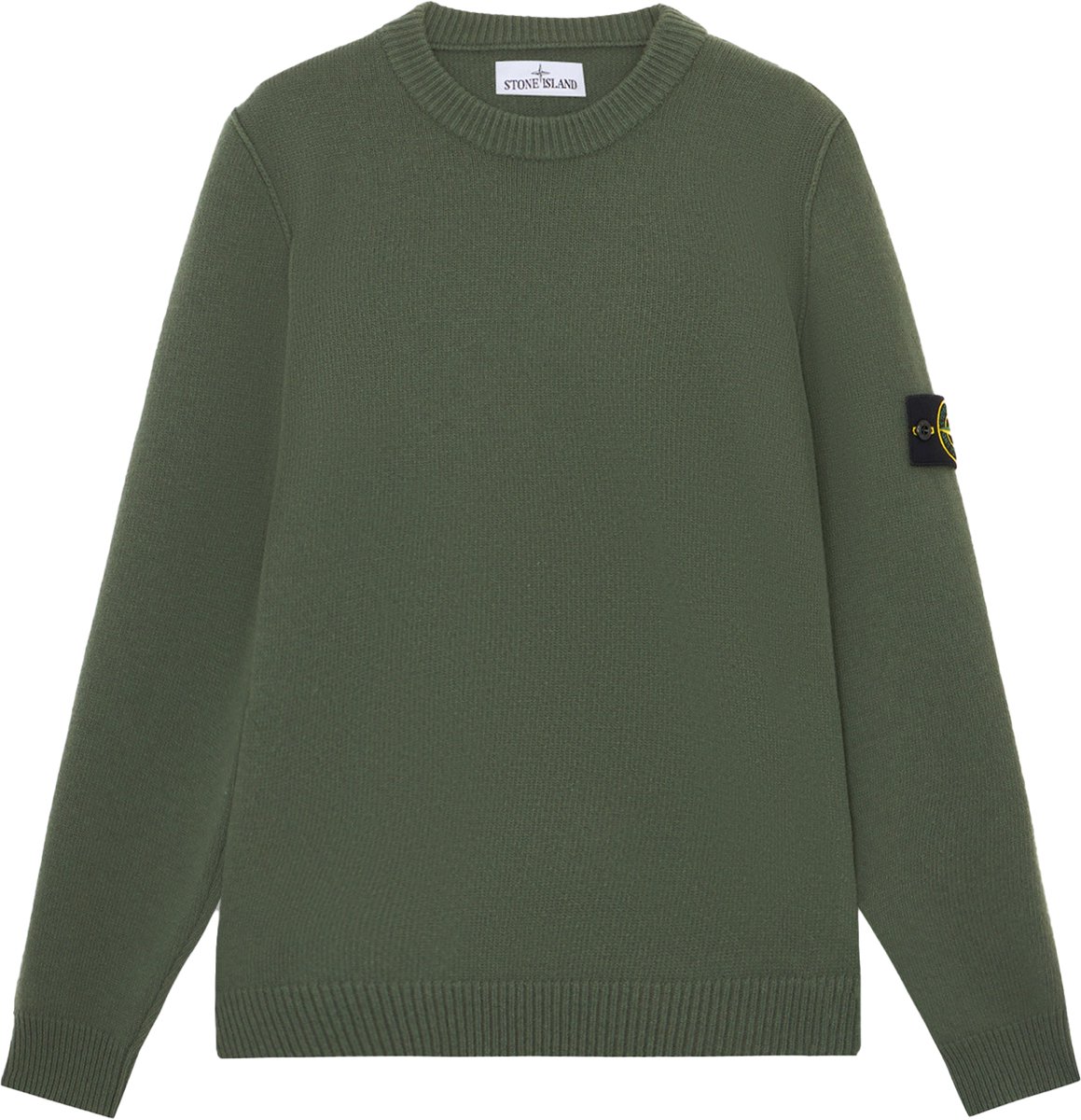Stone Island Wool Crewneck Groen.