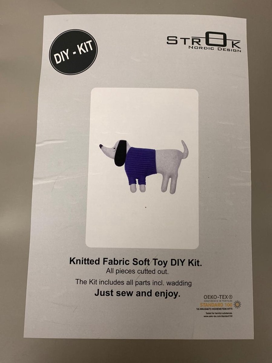 DIY naaipakket knuffeldier Hond - Teckel