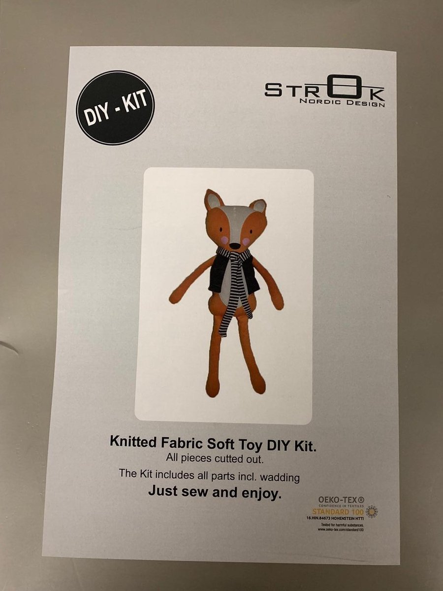 DIY naaipakket knuffeldier Vos