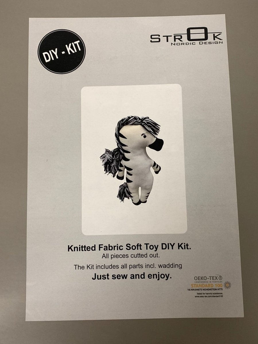 DIY naaipakket knuffeldier Zebra