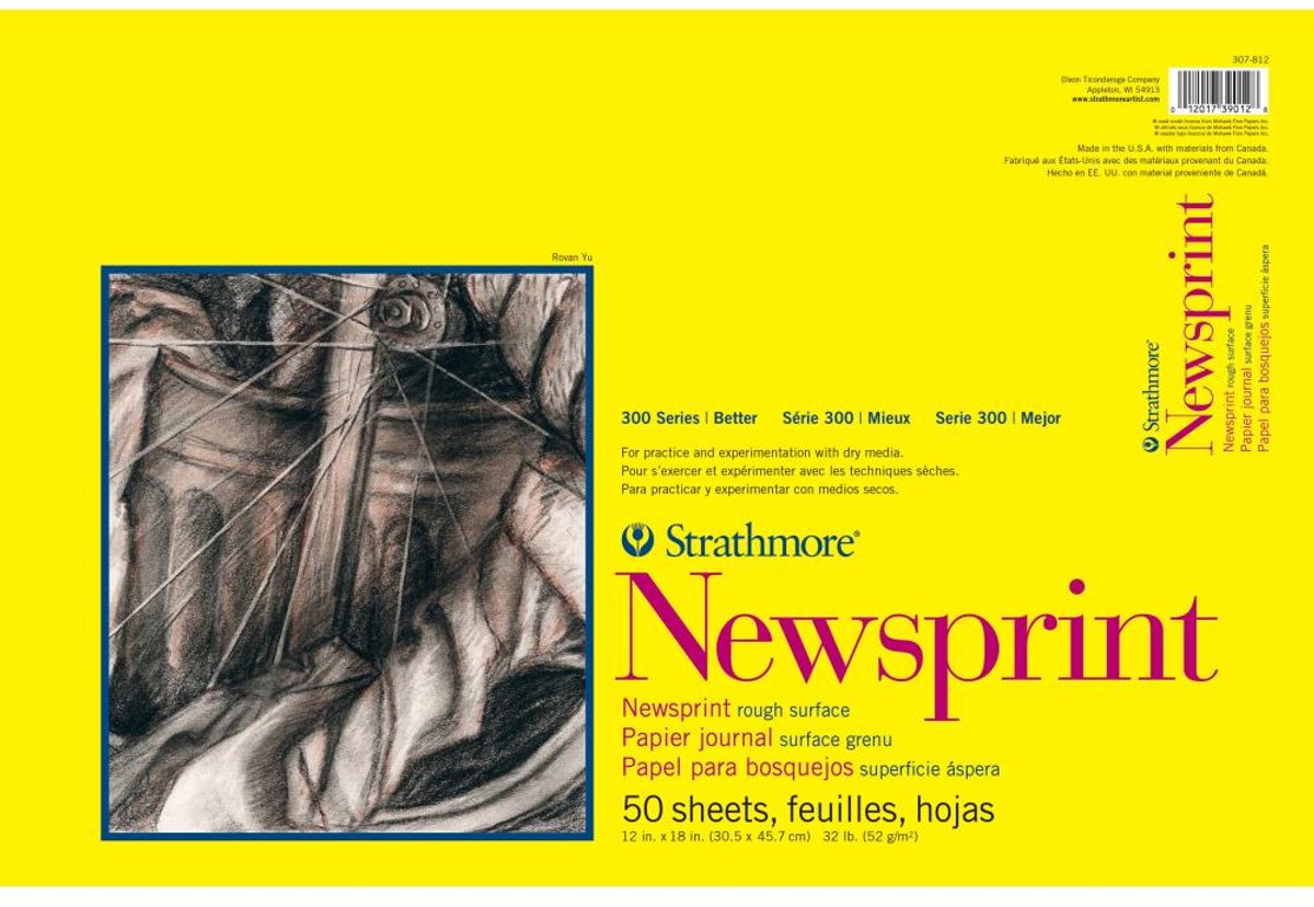Strathmore - 300 Series Newsprint Pad - 50 vellen - P307-812