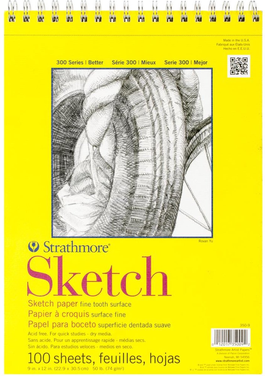 Strathmore - spiraalgebonden schetsblok - 350-9