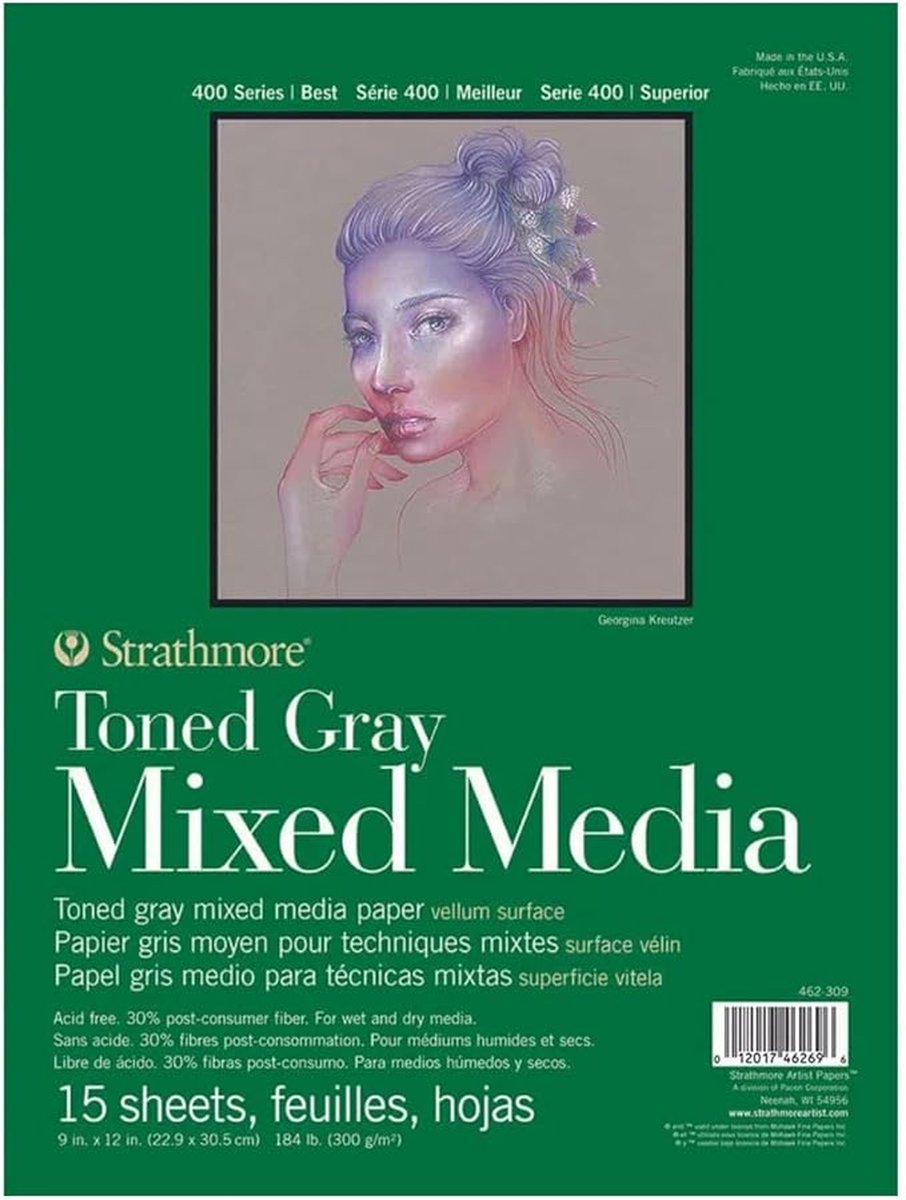 Strathmore 400 series Toned Gray - mixed media papier – tekenblok