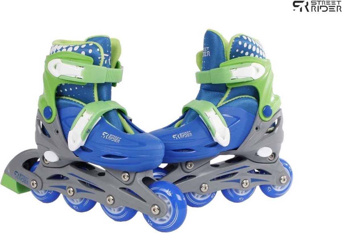   Inline Skates - Verstelbaar - Hardboot Skeeler - Blauw - Maat 31/34