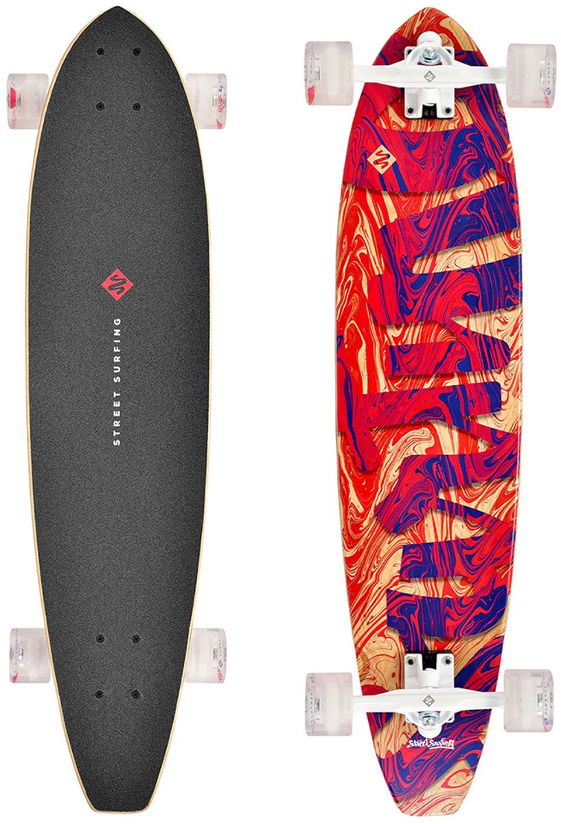 Street Surfing - Cut Kicktail Longboard - Kinderen - 36 inch - Streaming - 91cm