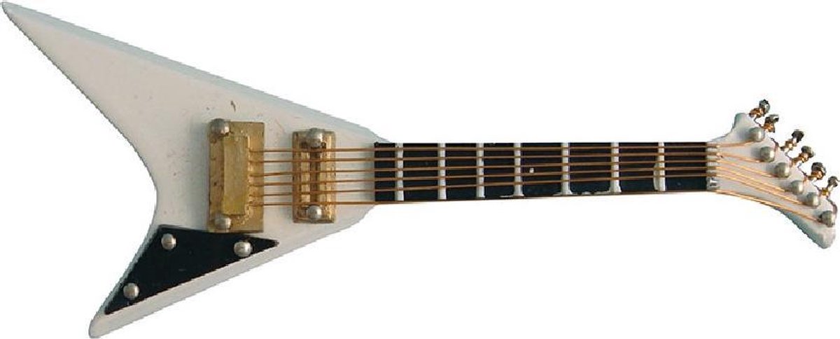 Witte Jackson gitaar - schaal 1:12