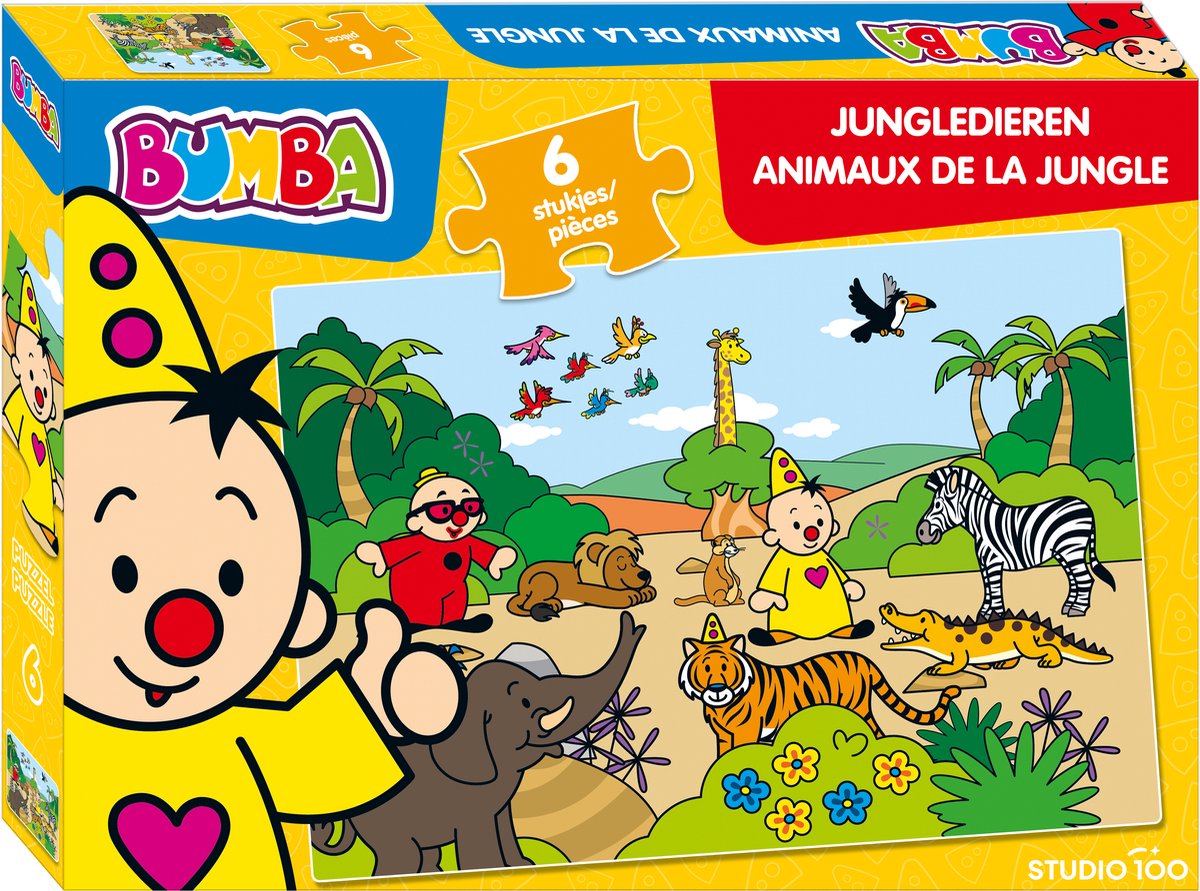 Bumba - Puzzel - 6 Stuk - Jungledieren
