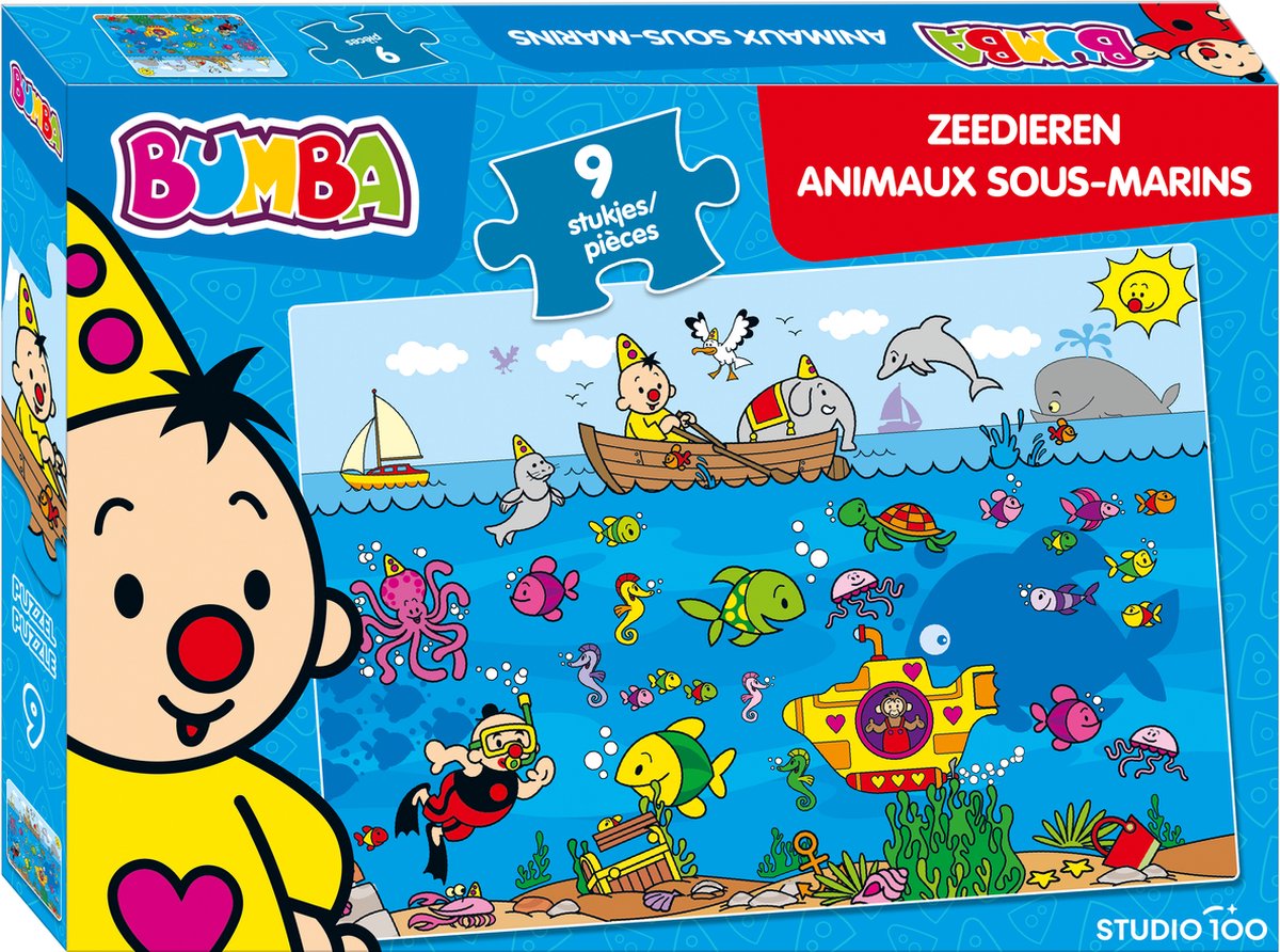 Bumba - Puzzel - Puzzel 9 stukken - Zeedieren