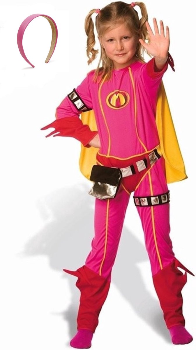 Mega Mindy Pak - Carnavalskleding - verkleedpak, kostuum - 3-5 jaar + haarband