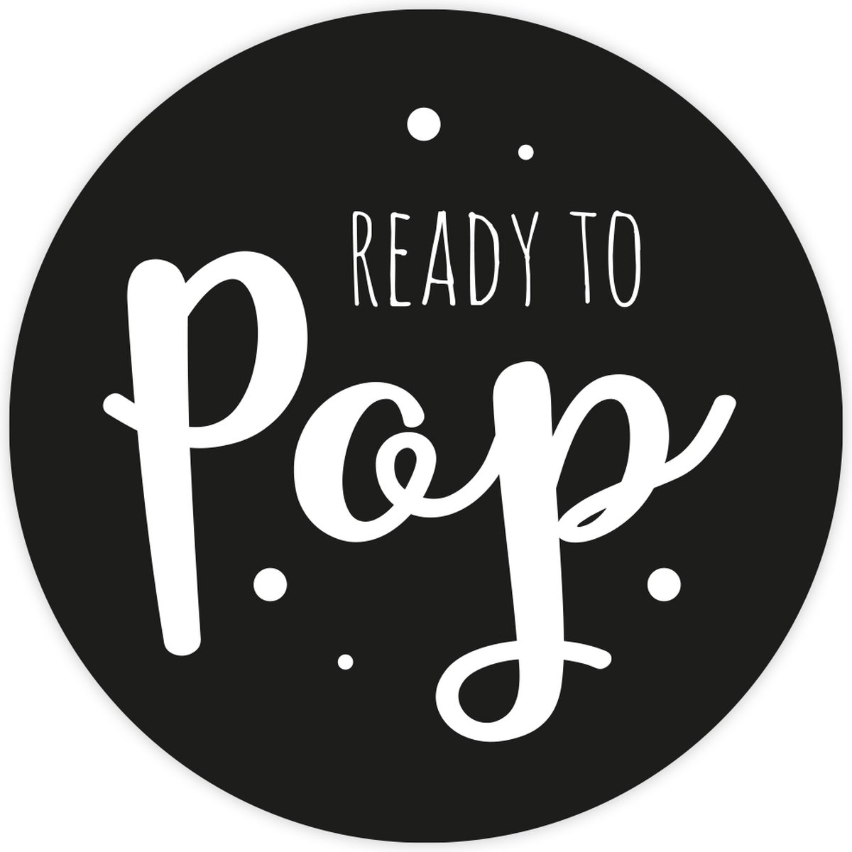Stickers - Ready to Pop - 48 stuks - zwart
