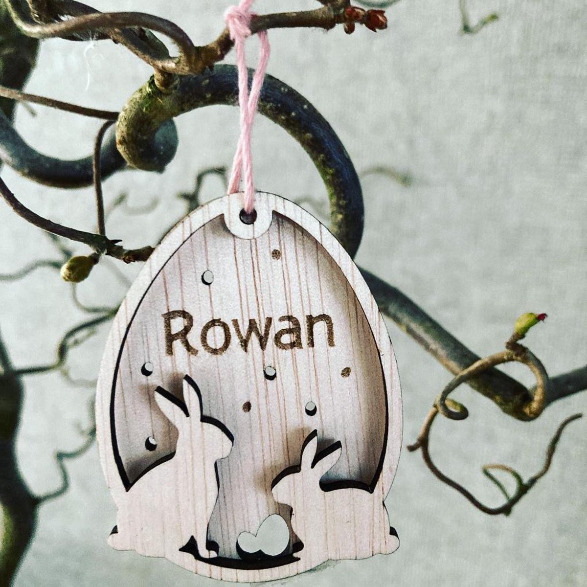 Studio Keut - Houten Decoratie - Pasen - Paasei Rowan - 1pcs