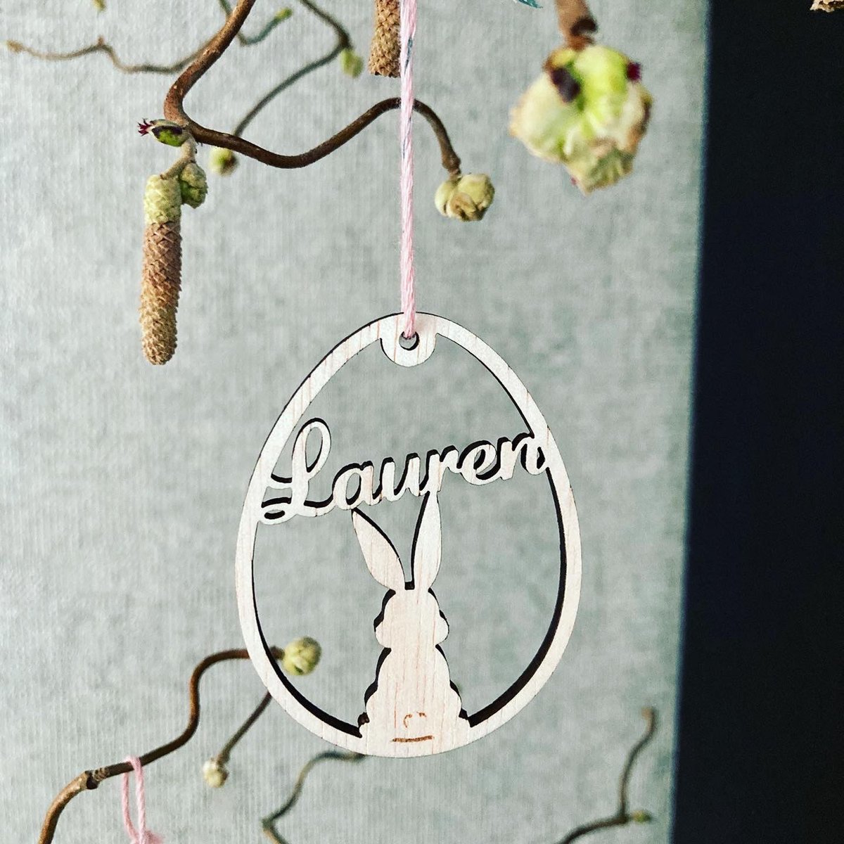 Studio Keut - Houten Slinger - Pasen - Paasei Lauren - 1pcs