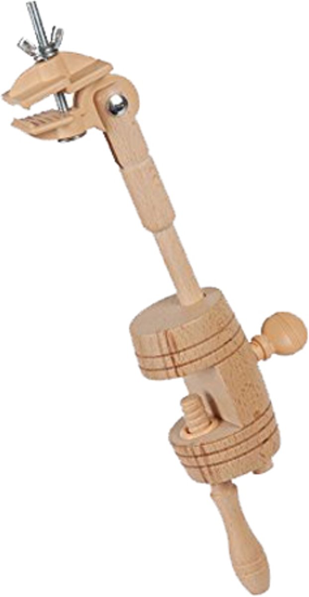 Flexibele Tafelklem voor  , Houten klem om borduurring aan tafel te bevestigen, houten borduuurring klem, geschikt voor ronde borduurringen tot 30 cm doorsnede en frames van 30.5 x 22.9 cm. Houten Tafelstandaard