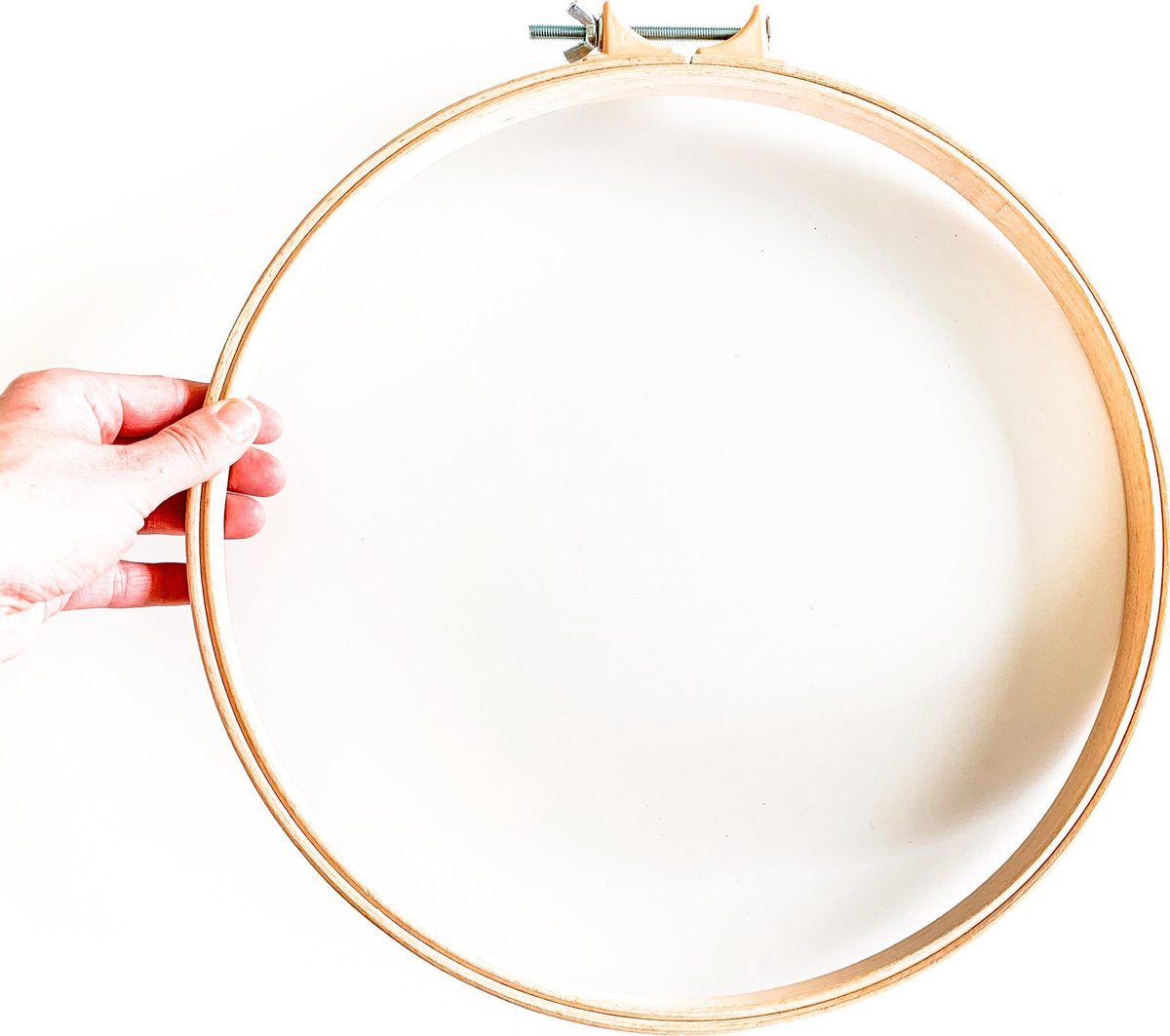 Quiltring 35cm - houten borduurring van 35 cm doorsnede en 2 cm dik - beukenhouten ring