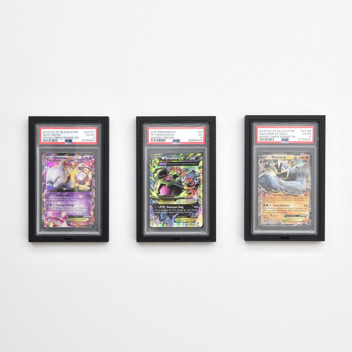 PSA Slab Muurhouder – Display Houder voor 1 Graded Kaart (Zelfklevend, Zwart, Voor PSA Slabs) - Kleur Silver