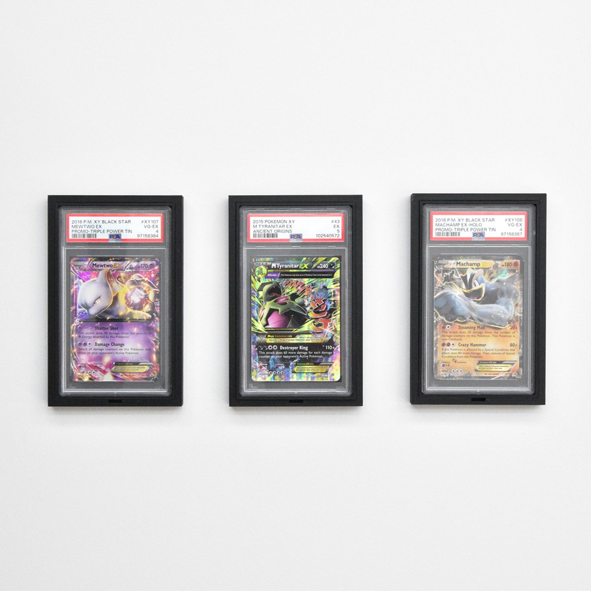 PSA Slab Muurhouder – Display Houder voor 1 Graded Kaart (Zelfklevend, Zwart, Voor PSA Slabs) - Kleur Zwart