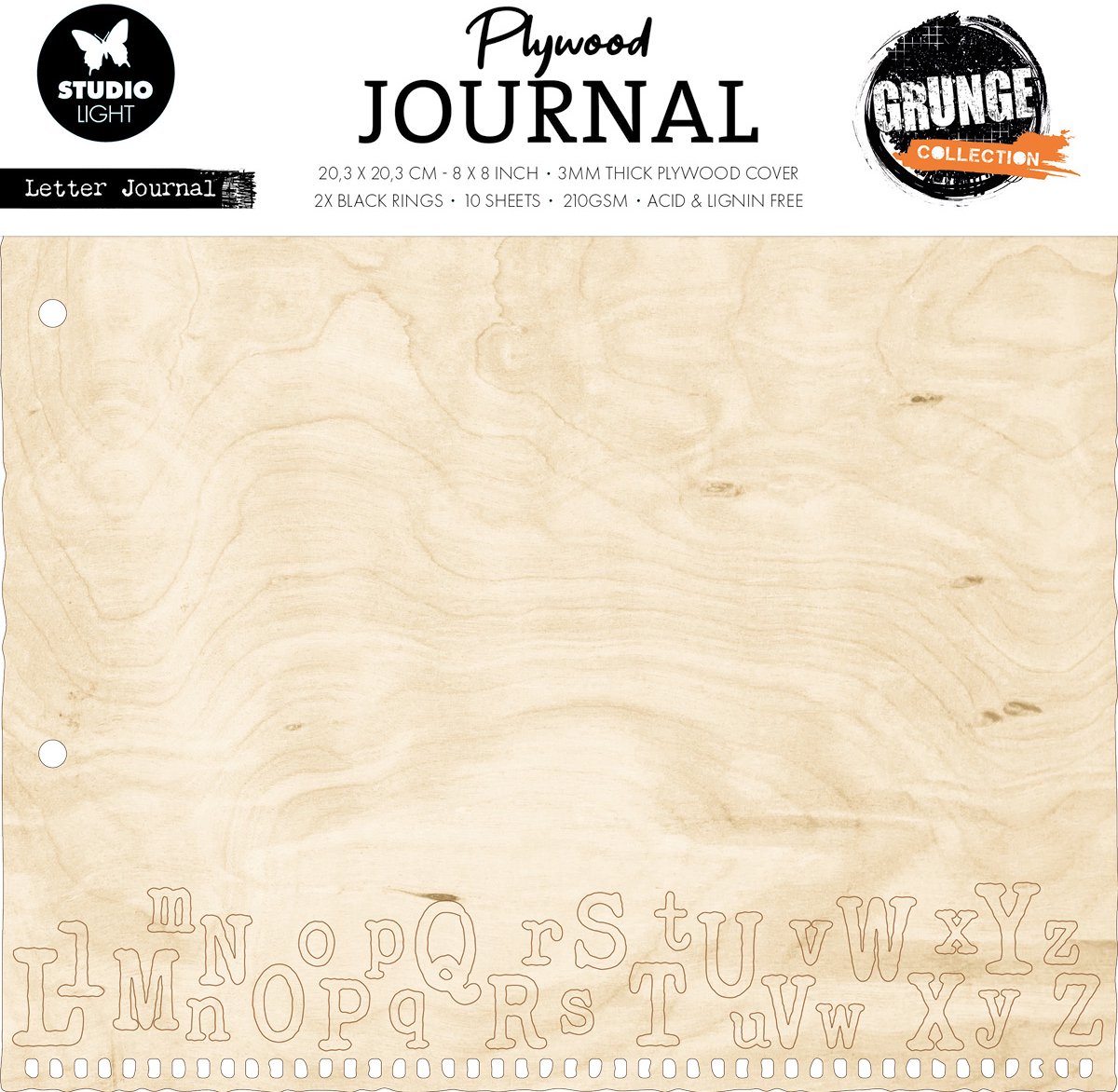 SL Plywood Journal Letter Journal Grunge Collection nr.08