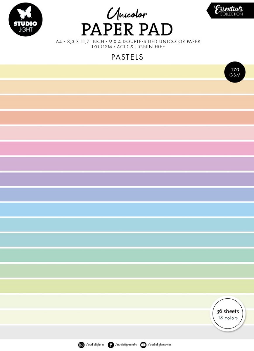 SL Unicolor Paper Pad Pastels Tones Essentials nr.298