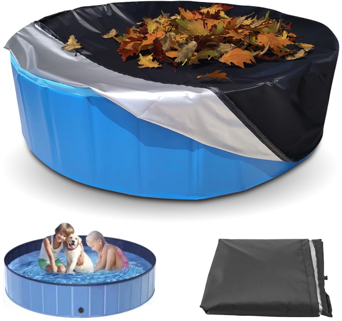 Stunq® Ronde waterdichte zwembadafdekking met trekkoord voor huisdieren