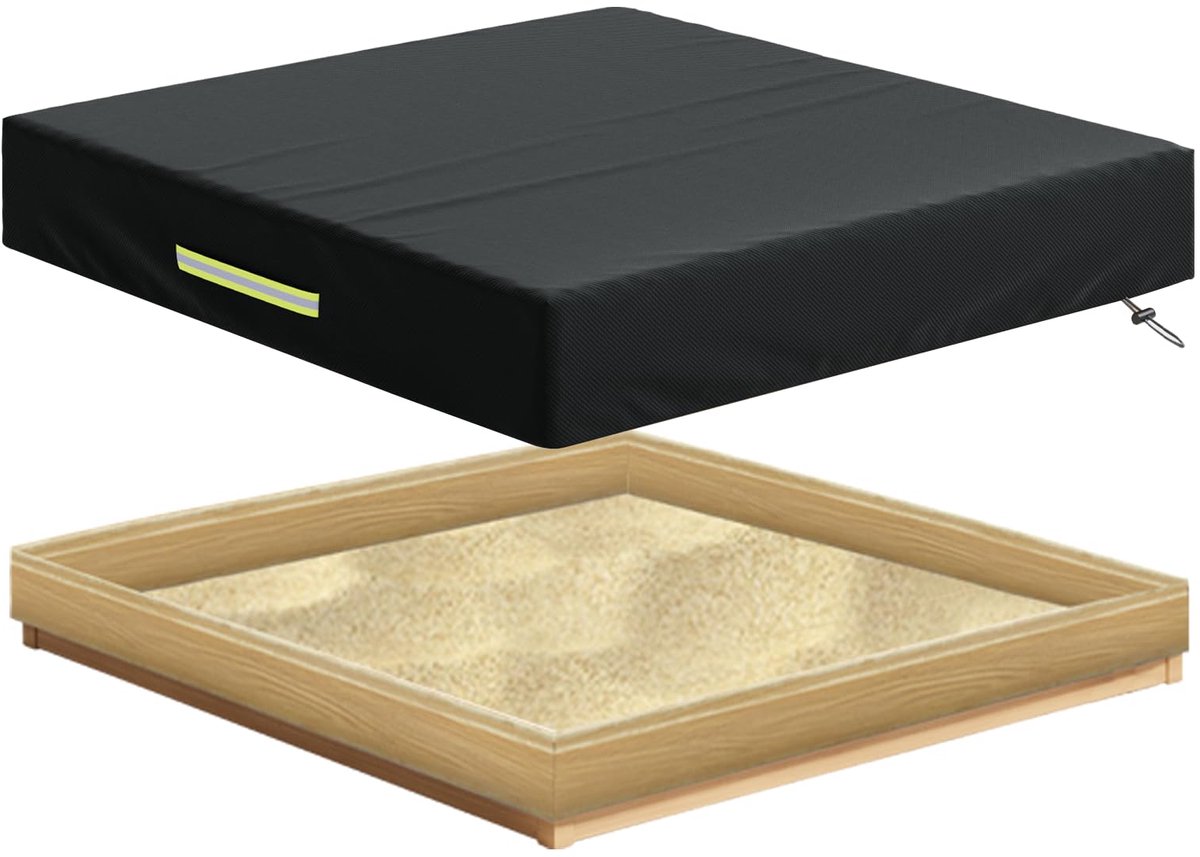 Stunq® Waterdichte zandbakafdekking met trekkoord en fluorescerende strepen