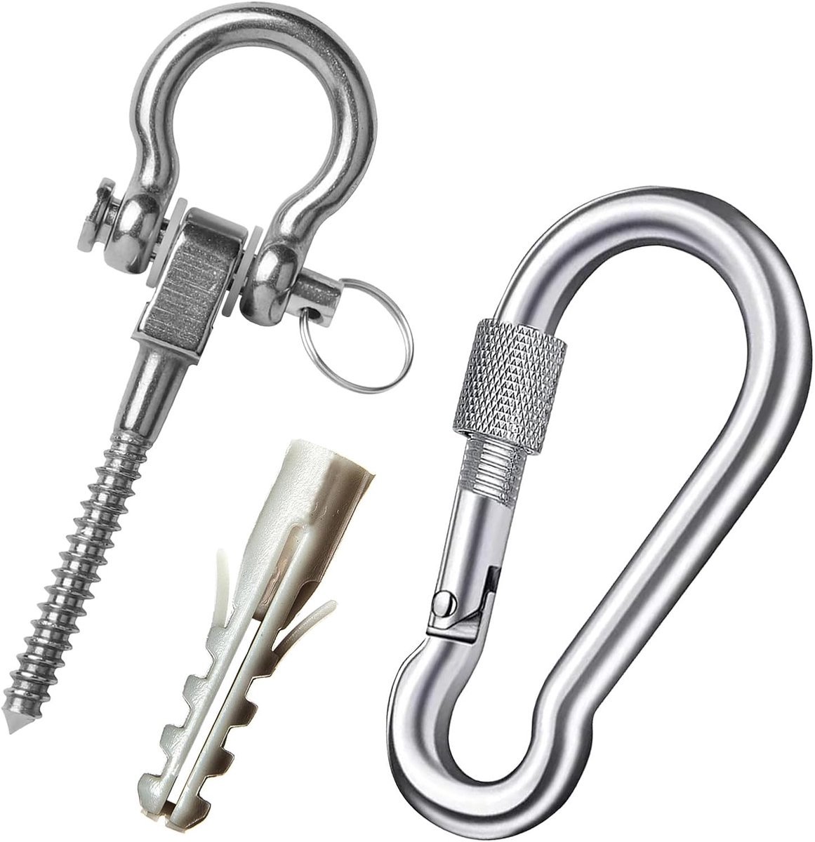 Stunq® Zware Ophanghaak voor Plafondmontage met Beveiligde Sluiting en 180° Zwenkfunctie