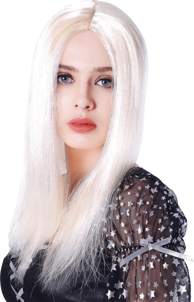 STYLER - Lange lichte blonde pruik voor vrouwen - Pruiken