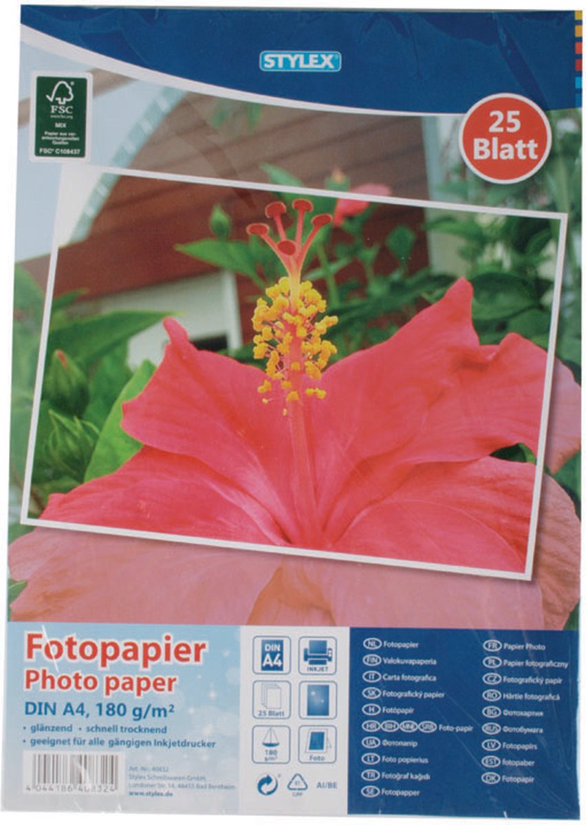   25 vel fotopapier A4 180 g/m3 40832