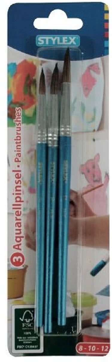 Stylex Aquarel Penselen, 3 maten