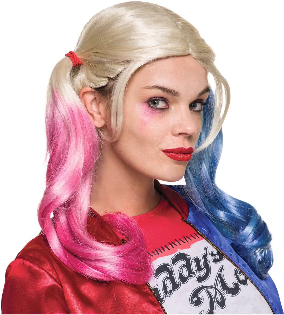 Harley Quinn -  ™ pruik voor volwassenen - Verkleedpruik - One size