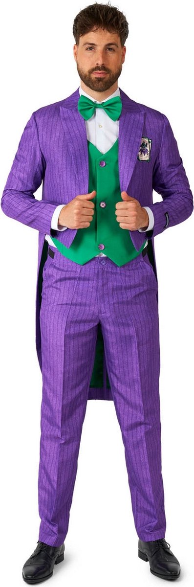 Suitmeister Joker Kostuum - Heren Pak - Halloween Kostuum - Batman DC Comics - Paars - Maat: S