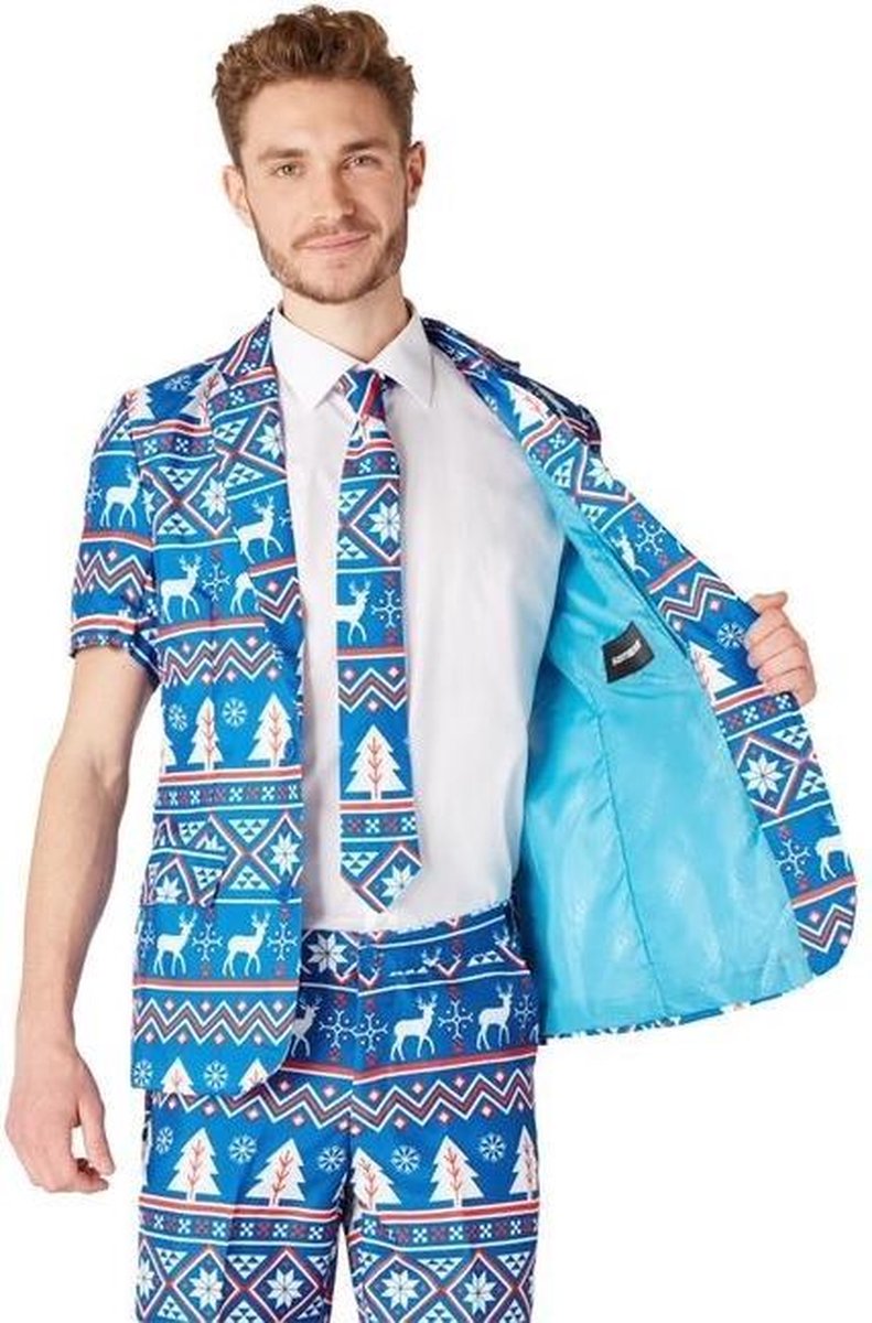 Suitmeister Verkleedpak X-mas Nordic Polyester Blauw Mt L