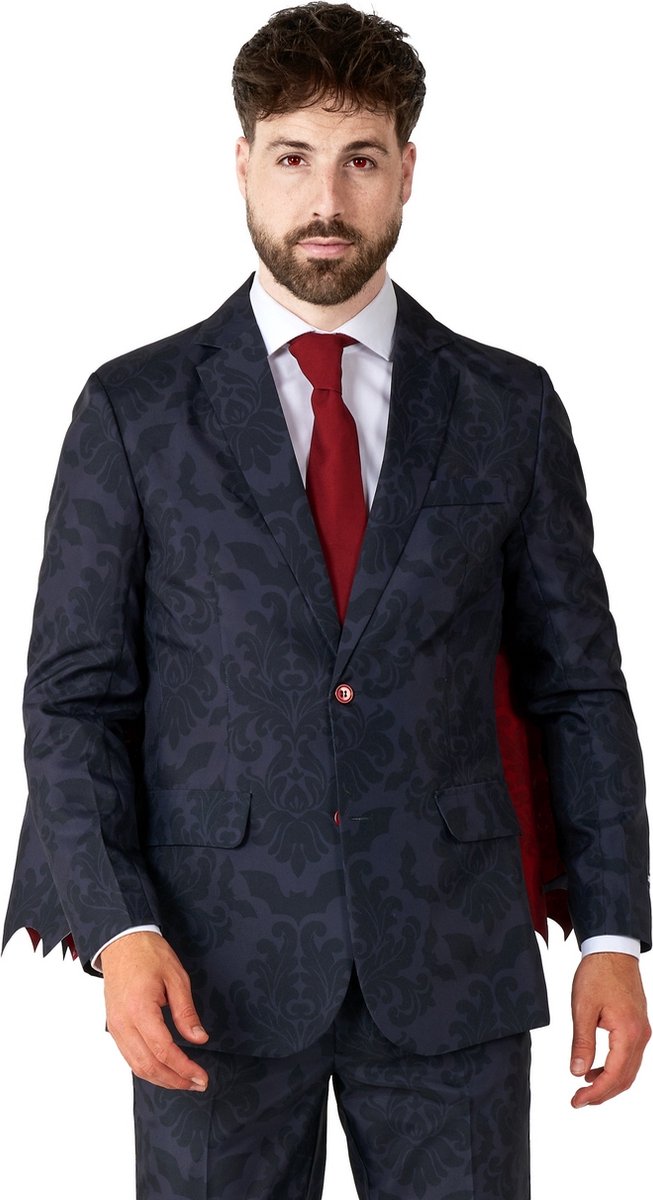 Suitmeister Victorian Vampire - Heren Pak - Halloween kostuum - Vampier Kostuum - Zwart - Maat XL