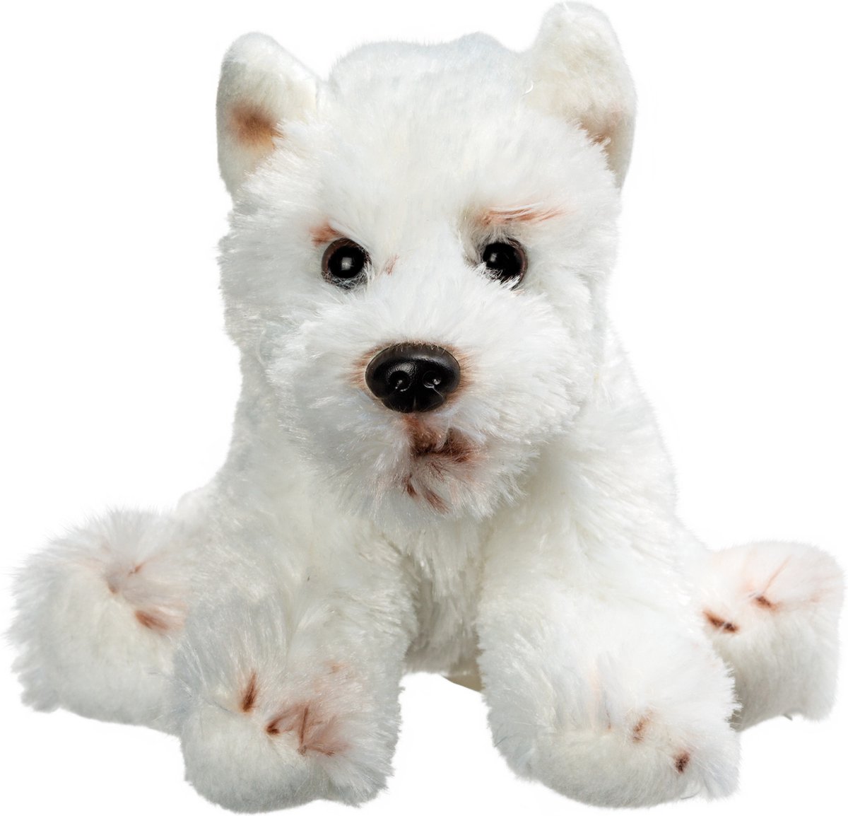 Pluche knuffel dieren West Highland Terrier/Westie hond 13 cm - Speelgoed knuffelbeesten - Honden soorten