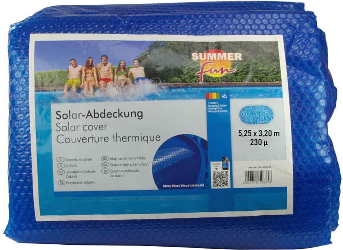 Summer - Fun - Zomerzwembadhoes - solar - ovaal - 525x320 - cm - PE - blauw