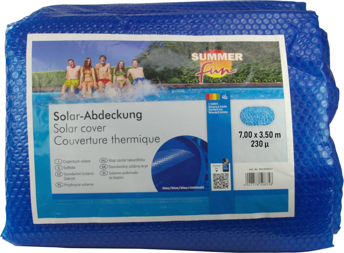 Summer - Fun - Zomerzwembadhoes - solar - ovaal - 700x350 - cm - PE - blauw