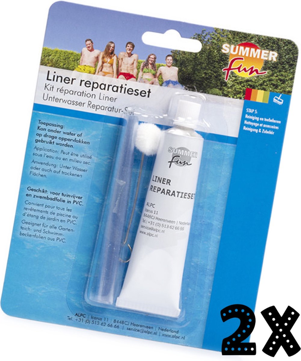 Summer fun reparatie set - 2 stuks - liner - zwembad