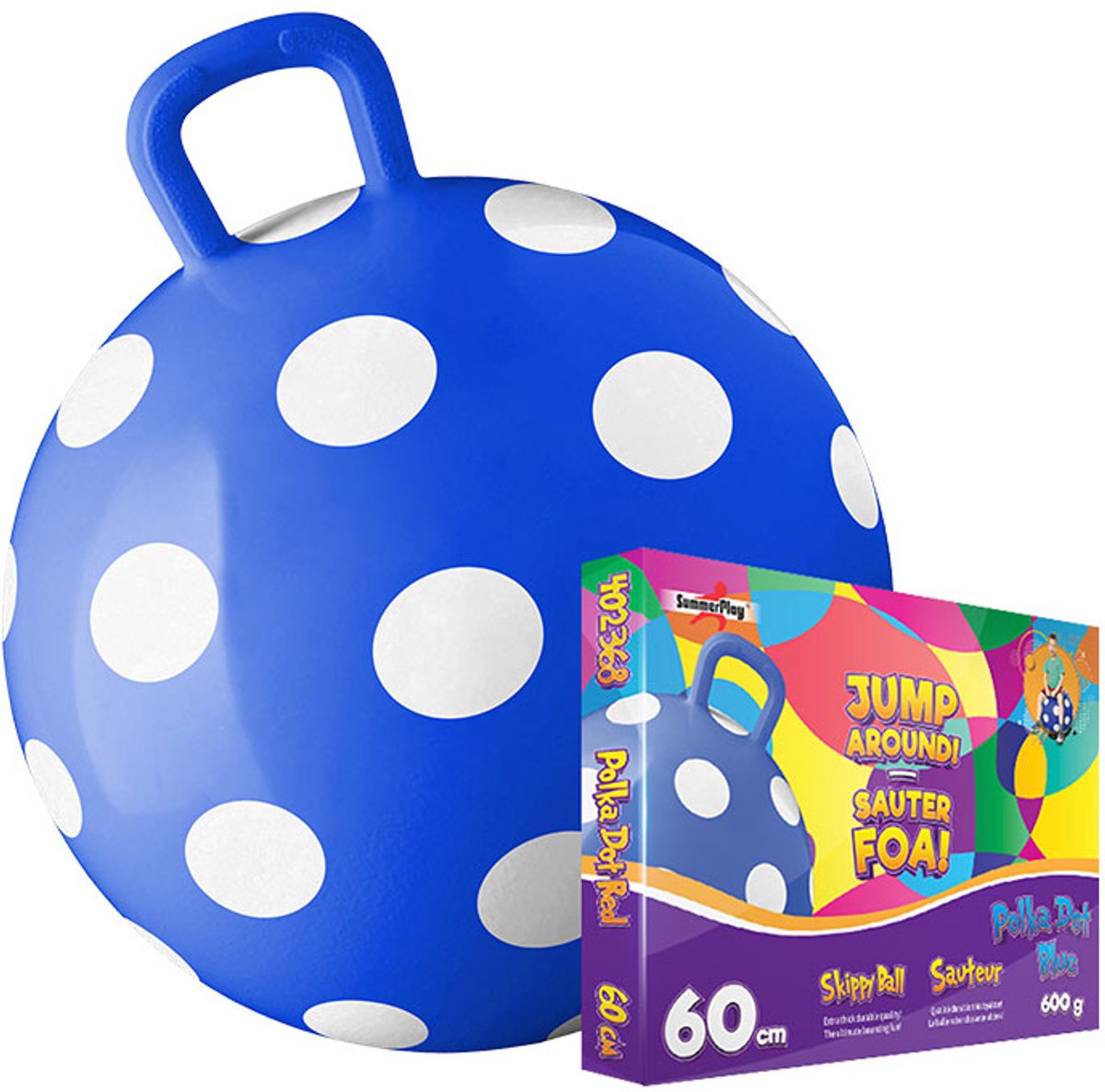   polkadot blue 60 cm