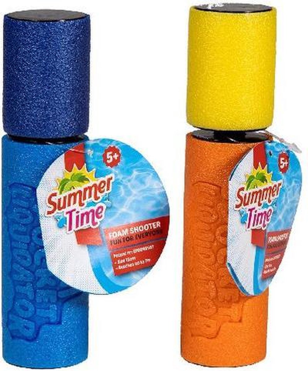 2x Waterpistool spuit van foam 15 cm