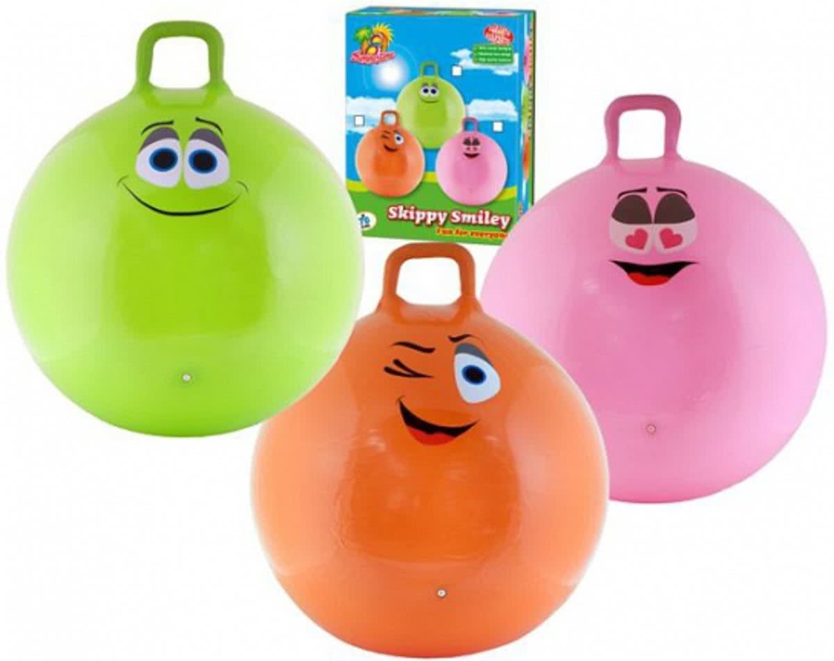 Skippybal smiley voor kinderen 70 cm  Groen