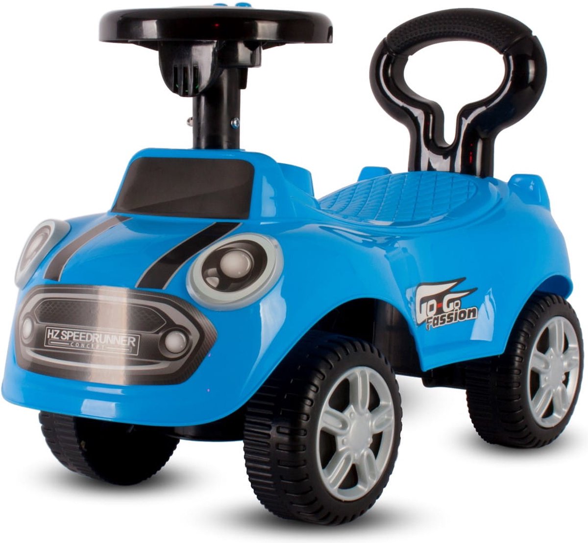 sun baby   vanaf 1 jaar, auto voor babys, indoor kinderauto met geluiden, grote kunststof wielen, Kantelbeveiliging, beperkt draaivermogen (Blauw)