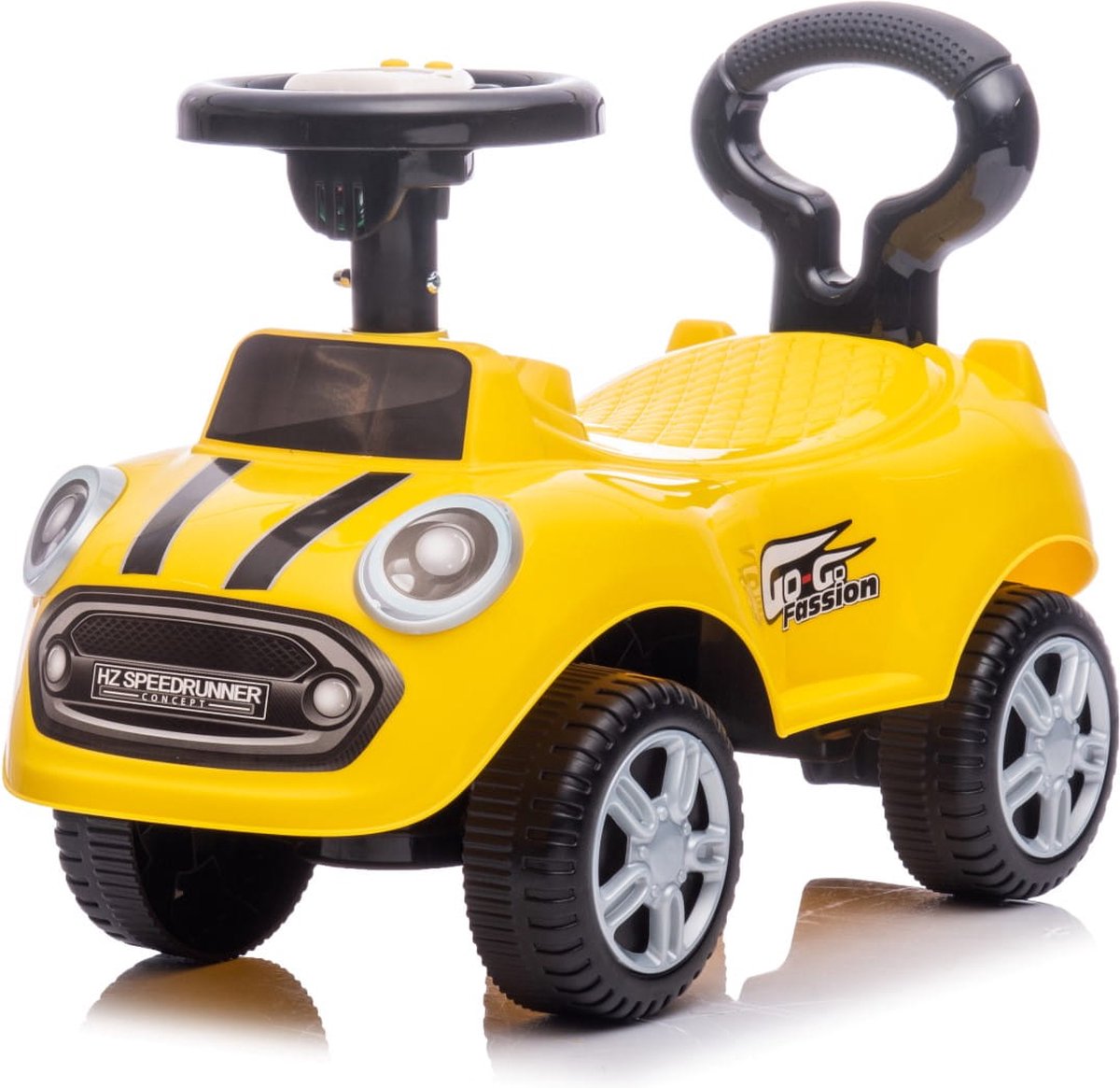sun baby   vanaf 1 jaar, auto voor babys, indoor kinderauto met geluiden, grote kunststof wielen, Kantelbeveiliging, beperkt draaivermogen (Geel)