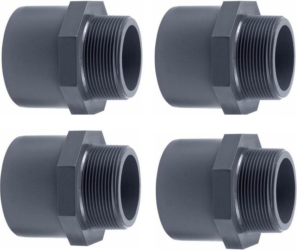 Intex wartel adapter puntstuk verloopstuk koppelstuk naar 50mm Druk Pvc Zwembad Pomp (4 Stuks)