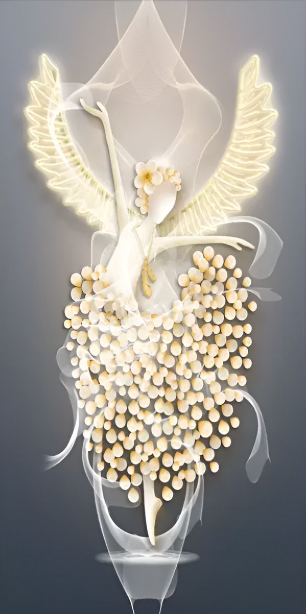 5D Diamond Painting 60x110cm - Dansende engel - Volledige Set - Inclusief Pen Schudbakje Wax Opbergzakjes en Wit Stickers - Ronde steentjes- dans