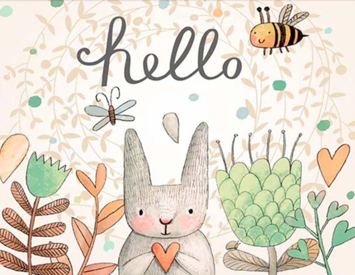 Diamond Painting Volwassenen - Hello - fotoformaat 40x50cm - Volledige dekking - Ronde steentjes - Dieren