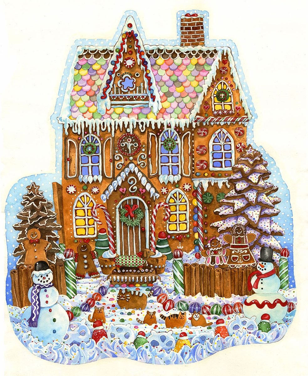 Legpuzzel - Contourpuzzel - 1000 stukjes - Gingerbread House- SunsOut