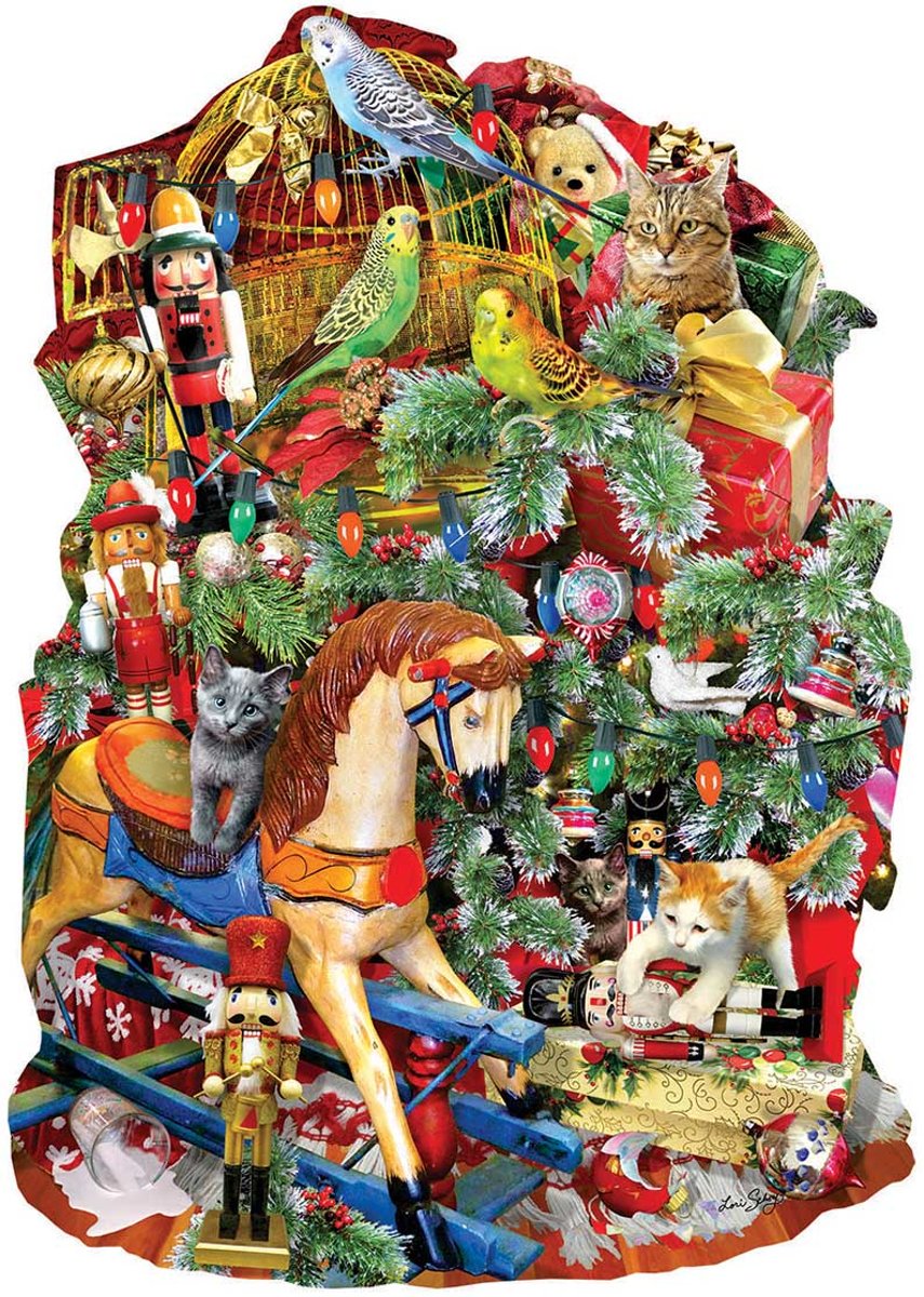 Legpuzzel - Contourpuzzel - 1000 stukjes - Kerstmis  - Holiday Havoc- SunsOut Puzzel