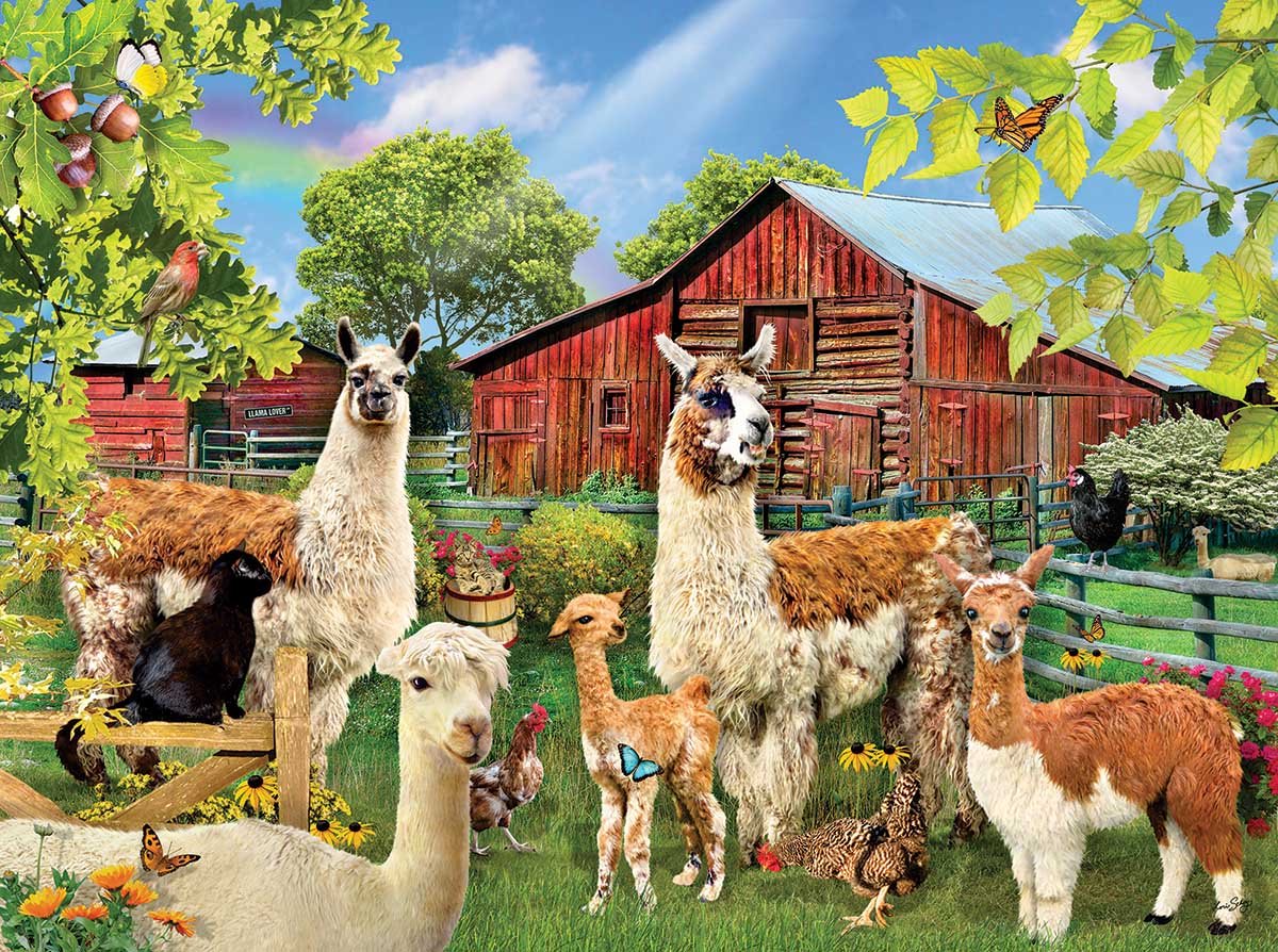Six Llamas Lori Shory Sunsout - Legpuzzel - 1000 stukjes